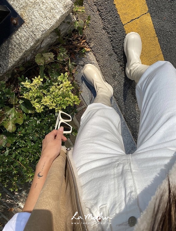 鋸齒後拉鍊軍靴(版型正常)(闆娘.花花清單)